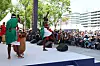 People watch performances at the Gwanghwamun Square in central Seoul on Sunday, the last day of the African cultural festival ahead of 2024 Korea-Africa Summit to be held on June 4 and 5. [YONHAP]