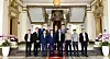 Ha Suk-joo, CEO of Lotte Engineering & Construction, fourth from left in first row, and Ho Chi Minh City People's Committee Chairman Phan Van Mai, fifth from left in first row, pose for a photo after signing an agreement to partner on the construction of Thu Thiem Eco City, on May 13. [LOTTE ENGINEERING & CONSTRUCTION]
