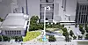 The 100-meter-high national flagpole to be constructed at Gwanghwamun Square in central Seoul by 2026 in a rendered image provided by the city government on Tuesday. [SEOUL METROPOLITAN GOVERNMENT]