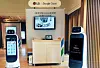 LG Electronics' new CLOi GuideBot embedded with Google's Gemini is exhibited at The Shilla Hotel in central Seoul on Thursday. [LG ELECTRONICS]