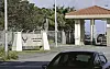 This photo shows a gate at Kadena Air Base in Okinawa, southern Japan, on July 12, 2024. [AP/YONHAP]