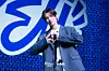 TWS’s Youngjae poses for photos during a showcase held on Nov. 25 at the Blue Square in central Seoul for the release of its single ″Last Bell.″ [DANIELA GONZALEZ PEREZ]