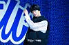 TWS’s Dohoon poses for photos during a showcase held on Nov. 25 at the Blue Square in central Seoul for the release of its single ″Last Bell.″ [DANIELA GONZALEZ PEREZ]