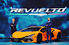 Francesco Scardaoni, right, regional director of Automobili Lamborghini's Asia-Pacific operations, and Jay Kim, Lamborghini Seoul CEO, pose for a photo with the plug-in hybrid Revuelto on Friday held in Gimpo, Gyeonggi. [AUTOMOBILI LAMBORGHINI]