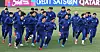 The Korea squad trains at Goyang Stadium in Goyang, Gyeonggi on March 19. For those interested in the big names, Son Heung-min is on the far left in the front row, next to Hwang Hee-chan. Lee Kang-in is second from the right in the front row. [NEWS1]