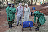 Britain’s King Charles III and Queen Camilla stand by a baby rhino called Raha during a visit to the Sheldrick Elephant Orphanage, on the outskirts of Nairobi, Kenya, Wednesday, Nov. 1, 2023. [Luis Tato, Pool via AP]