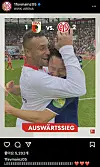 FSV Mainz celebrates Lee Jae-sung's goal scored against FC Augsburg in a 2-1 victory in Augsburg, Germany, on Saturday. [SCREEN CAPTURE]