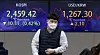 A screen in Hana Bank's trading room in central Seoul shows stock and foreign exchange markets open on Monday. [YONHAP]