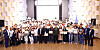 Students participating in the AUT International Winter School pose for a photo with their certificates [AJOU UNIVERSITY]