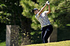 Park Sung-hyun swings for her second shot on the sixth hole during the second round of the Walmart NW Arkansas Championship at Pinnacle Country Club in Rogers, Arkansas on Sept 25. [AFP/YONHAP]
