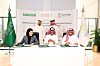 Saudi Arabian government officials and Chae Seon-ju, left, president of communications & social responsibility at Naver, sign a memorandum of understanding last month to collaborate for the NEOM city project. [NAVER]