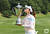 Park Min-ji celebrates her fourth win at the Celltrion Queens Masters Open at the Seo Seoul Country Club in Paju, Gyeonggi, on Sunday. [KLPGA]