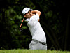 Lee Jun-seok tees off at the second hole of the third round of the Hana Bank Invitational at Nam Chuncheon Country Club in Chuncheon, Gangwon, on Saturday. [NEWS1]