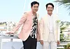 Actors Jung Woo-sung, left and Lee Jung-jae during a photo call at the 75th Cannes Film Festival in Cannes, southern France, on May 19. [AFP/YONHAP]