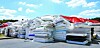 'Radon mattresses' stacked at the open warehouse of Daijin Bed, the manufacturer of the beds that were contaminated by the carcinogenic material, in August 2018. The solution for the contaminated mattresses is still being discussed. [JOONGANG ILBO]