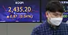 Electronic display boards at Hana Bank in central Seoul show stock and foreign exchange markets on Monday morning. [NEWS1]