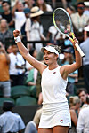 Barbora Krejcikova, a Czech professional tennis player and a Wimbledon winner in 2018 wears Fila tennis apparel. [FILA]