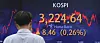 A screen in Hana Bank's trading room in central Seoul shows the Kospi closing at 3,224.64 points on Thursday, up 8.46 points, or 0.26 percent, from the previous trading day. [NEWS1]