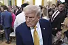 U.S. President Donald Trump is seen leaving after signing the ″Halt All Lethal Trafficking of Fentanyl Act,″ during a ceremony in the East Room of the White House on July 16 in Washington. [AP/YONHAP]