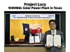 Park Hee-jun, right, CEO of EIP Asset Management, takes a photo with Darrick Eugene, left, CEO of High Road Energy Marketing, and Vice President Chris Kirksey, after signing a deal to build a solar power plant in Texas, on Thursday. [SK ECOPLANT]