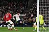 Tottenham Hotspur's striker Son Heung-Min misses a good chance during a Premier League match against Manchester United at Tottenham Hotspur Stadium in London, on Saturday. [AFP/YONHAP]