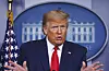 U.S. President Donald J. Trump delivers remarks on the Covid-19 pandemic during a press briefing at the White House last week. [YONHAP]
