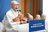 Venerable Jinwoo of the Jogye Order of Korean Buddhism speaks during a New Year's press conference at the Korean Buddhism History and Culture Memorial Hall on Wednesday. [YONHAP]
