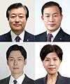Clockwise from top left: Lotte F&B Headquarters CEO and Vice Chairman Lee Young-goo, Lotte Chemical CEO and President Lee Hun-ki, Lotte AMC CEO Kim So-yeon, and Shin Yoo-yeol, Senior Vice President at Lotte Corporation [LOTTE CORPORATION]
