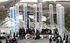 A North Korean defector group in South Korea prepares to float balloons carrying propaganda leaflets and other items into North Korea in 2016. Such acts have been carried out regularly by activist groups.