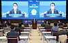 Shinhan Financial Group CEO Cho Yong-byoung speaks during the annual general meeting held Thursday at Shinhan Bank's main branch building in Jung District, central Seoul. [SHINHAN FINANCIAL GROUP]