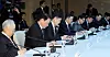 CEOs of local chaebol companies listen to a speech by President Moon Jae-in at the Korea Chamber of Commerce and Industry building in Jung District, central Seoul. [YONHAP]