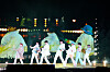 Boy band BTS performs during Sunday’s run of “BTS Permission to Dance On Stage — LA,” its first offline concert in two years, in front of 53,000 fans at the SoFi Stadium in Los Angeles. [BIG HIT MUSIC]