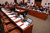 Democratic Party lawmakers attend a parliamentary Gender Equality and Family Committee meeting inquiring into the issues surrounding the recent World Scout Jamboree at the National Assembly in Yeouido, western Seoul, in the absence of Minister of Gender Equality and Family Kim Hyun-sook and members of the People Power Party (PPP) on Friday. [NEWS1]