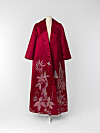 Choi Kyung-ja's elegant 1963 red silk evening coat [SEOUL MUSEUM OF CRAFT ART]