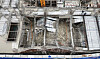 The view of the building in Anseong, Gyeonggi, where the top floor collapsed and buried two workers. [YONHAP]