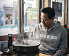 Seoul Mayor Oh Se-hoon wears the 'Seoul, my soul' hoodie at a restaurant in Seoul in a city ad. [SEOUL METROPOLITAN GOVERNMENT]