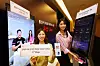 Models promote LG U+'s services at a press conference held in the company's headquarters in Yongsan District, central Seoul, Thursday [LG U+]