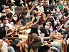 Foreign college exchange students participate in an orientation for the fall semester at Konkuk University in Seoul on Tuesday. The school held an orientation for foreign exchange students for the first time since August 2019. [NEWS1]