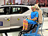 A human dummy is waiting for a crash test at Volvo Cars Safety Centre in Gothenburg, Sweden, on Dec. 6. [SARAH CHEA]