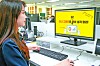 A Hyundai Steel employee uses an online system instead of paper documents. [YONHAP]