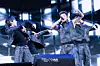 Boy band LNGSHOT performs the lead track “Moonwalkin'” during a showcase for the release of its first EP, ″Shot Callers,″ at Myunghwa Live Hall in western Seoul on Jan. 13. [DANIELA GONZALEZ PEREZ]
