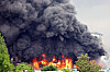 Fire broke out at a Kumho Tire factory in Gwangju on May 17. [YONHAP]