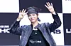 LNGSHOT’s Ohyul poses for photos during a showcase for the release of the group’s first EP, ″Shot Callers,″ at Myunghwa Live Hall in western Seoul on Jan. 13. [DANIELA GONZALEZ PEREZ]