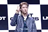 LNGSHOT’s Woojin poses for photos during a showcase for the release of the group’s first EP, ″Shot Callers,″ at Myunghwa Live Hall in western Seoul on Jan. 13. [DANIELA GONZALEZ PEREZ]