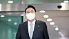 President Yoon Suk-yeol on his way to work on Friday morning. [YONHAP]