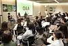 From left: Hanh Do from AB180, Deepti Nair from JM Biotech and Viktoriia Krugliakova from CJ CheilJedang speaks during the K-campus Networking Event: Alumni Special, held at the JoongAng Ilbo building on Friday. [PARK SANG-MOON]