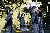 Boy band LNGSHOT performs the pre-release track ″Saucin'″ during a showcase for the release of its first EP, ″Shot Callers,″ at Myunghwa Live Hall in western Seoul on Jan. 13. [DANIELA GONZALEZ PEREZ]
