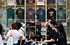T-shirts are displayed behind a glass wall of a clothing store in Myeong-dong, central Seoul, on Tuesday. Prices of clothes and shoes in May rose eight percent on year to log the highest rate of increase in 31 years, according to Statistics Korea. T-shirt prices jumped 14.3 percent and glove prices by 18.1 percent, outpacing Korea's overall consumer price that climbed 3.3 percent, a seven-month low, last month. [YONHAP]