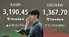 A screen in Hana Bank's trading room in central Seoul shows the Kospi closing at 3,190.45 points on July 24, up 6.68 points, or 0.21 percent, from the previous trading session. [YONHAP]
