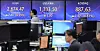 Screens in Hana Bank's trading room in central Seoul show the stock market price as it opens on Monday. [YONHAP]
